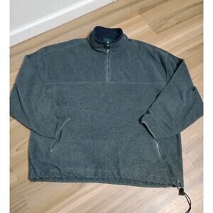 Trader Bay Men's 1/4 Zip Fleece Pullover Gray Size Xlarge